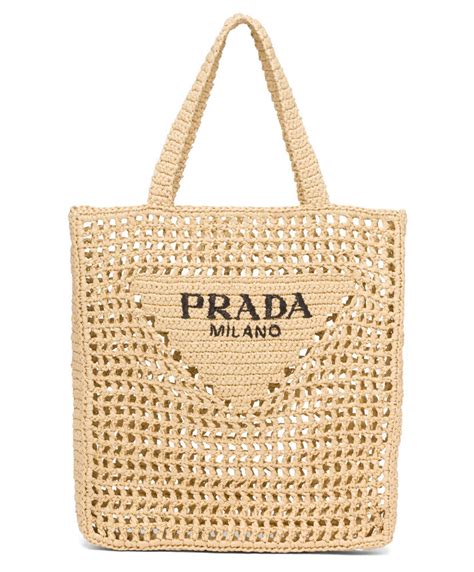 fake prada crochet bag|Prada summer tote bag.